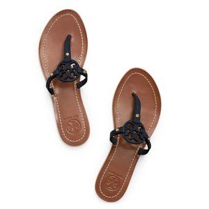 Tory Burch Mini Miller Flat Thong - black / 7